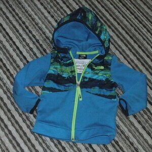 The North Face Blue & Green Print Infant Jacket Size 18-24 Months Full Zip